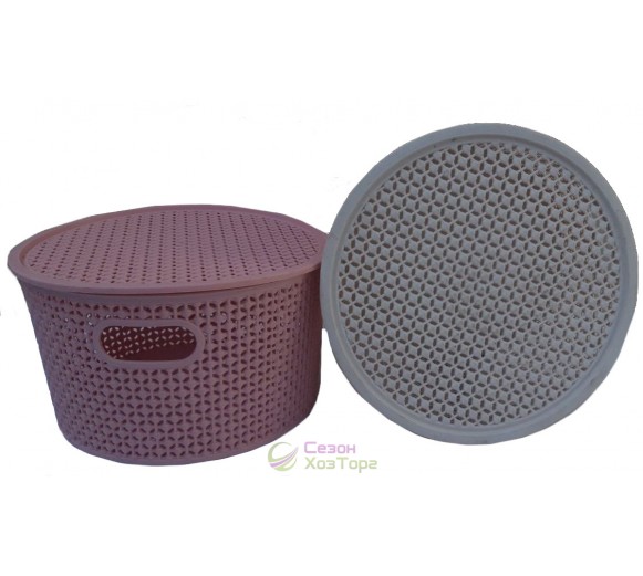 Корзина круглая с крышкой №937 (22*13 см)